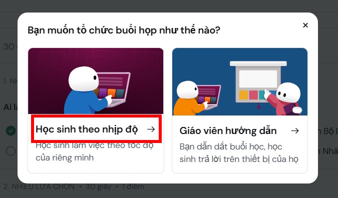 Học sinh làm bài trên Wayground