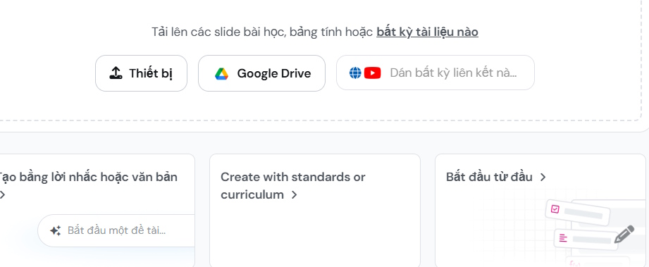 Tải dữ liệu tham khảo lên Wayground