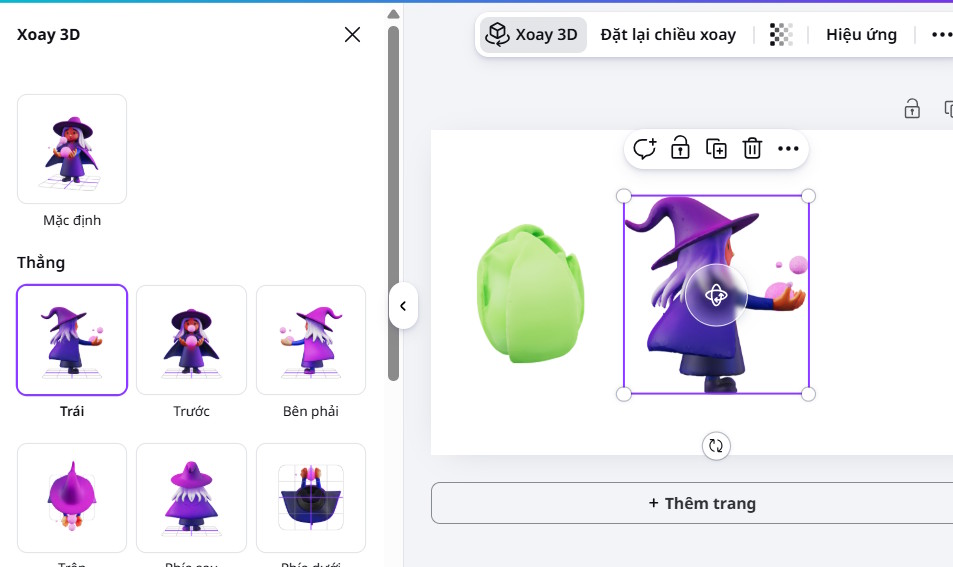 Tạo lại thiết kế 3D cần tạo trên Canva 