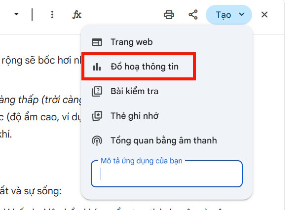 Tạo đồ họa thông minh bằng Canvas trên Gemini 