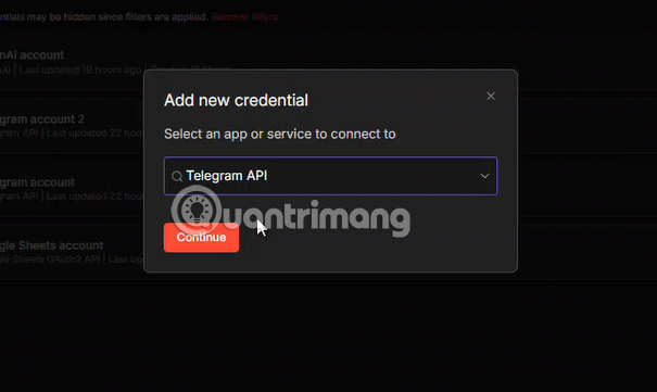 cách thêm telegram vào n8n