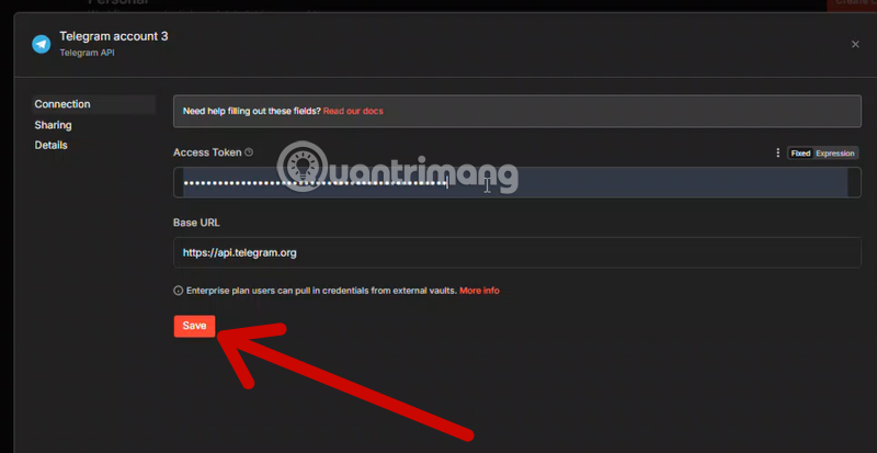 hướng dẫn thêm telegram vào n8n 