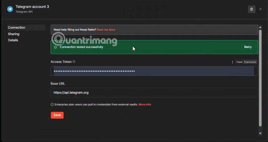 thêm telegram vào n8n để làm gì