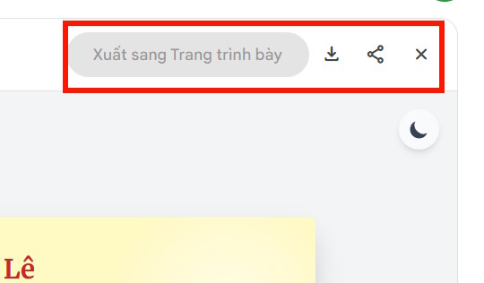 Tùy chọn tải slide trên Gemini