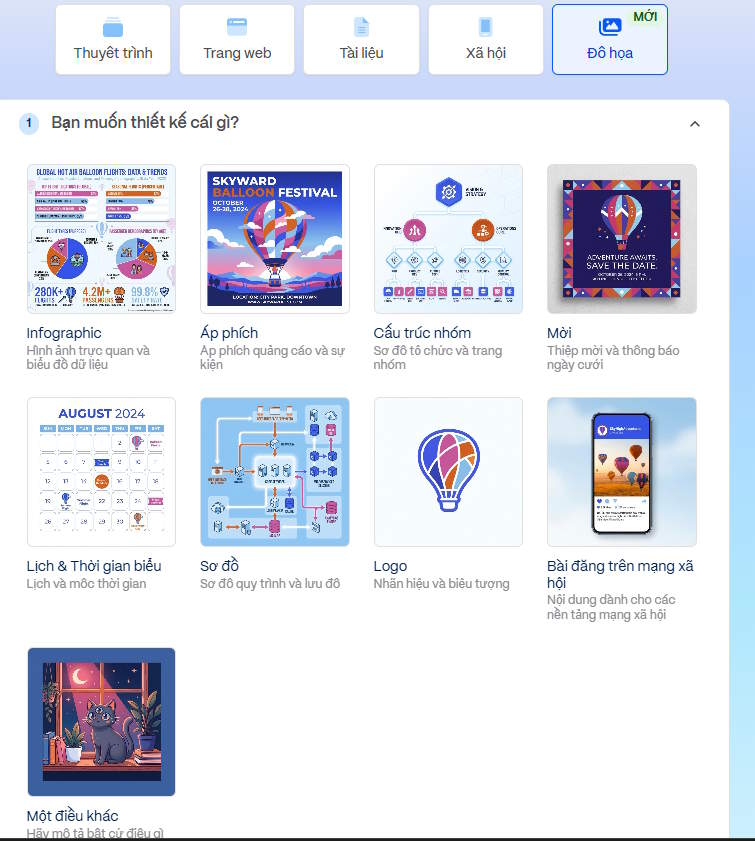 Tùy chọn tạo đồ họa AI Gamma Imagine