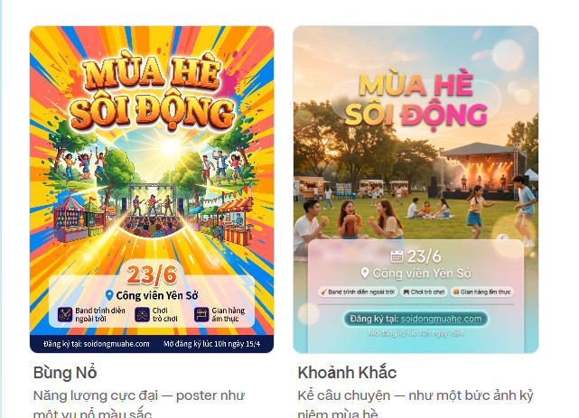 Poster AI tạo trên Gamma Imagine