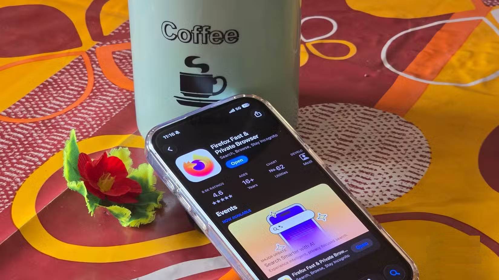 Trang App Store của Mozilla Firefox trên iPhone 17