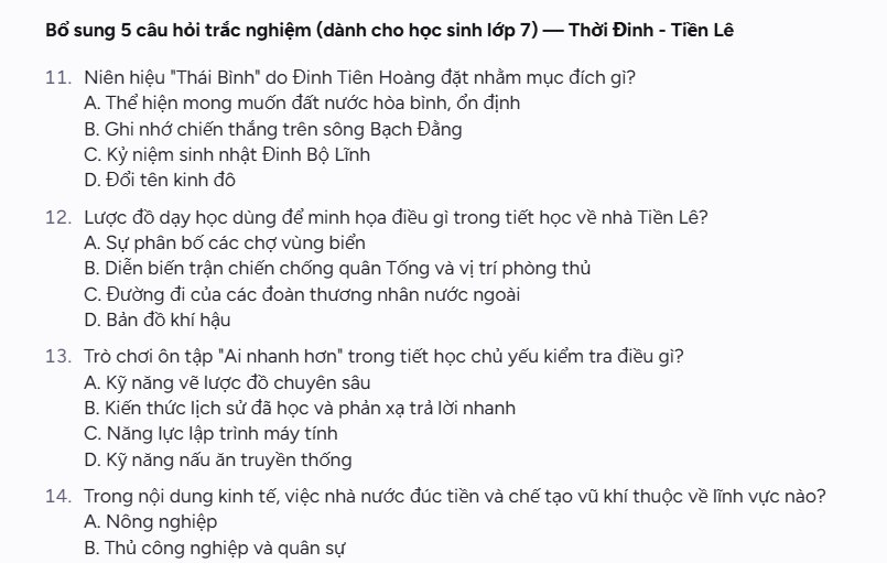 Thêm câu trắc nghiệm trên Magic School AI