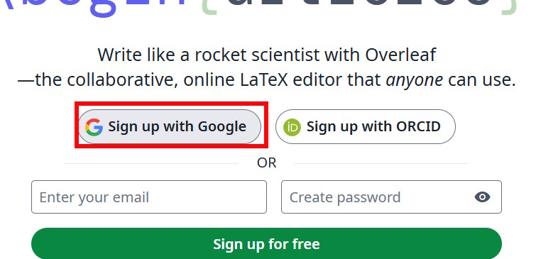 Tài khoản Overleaf