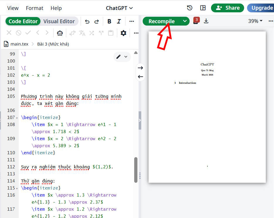 Nhận diện nội dung LaText