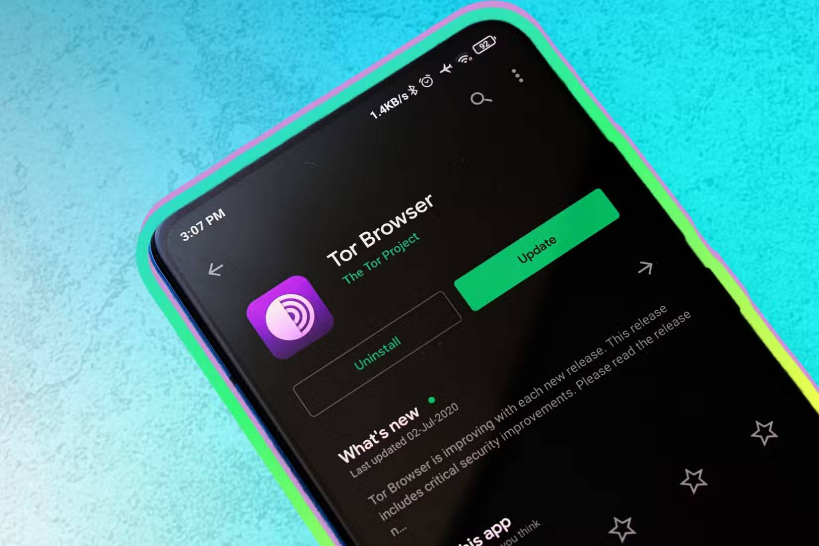 Trang tải xuống trình duyệt Tor trên điện thoại thông minh Android