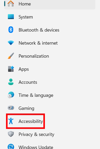 Accessibility Windows 11