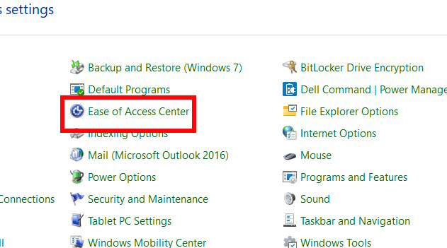 Ease of Access Center Windows 11