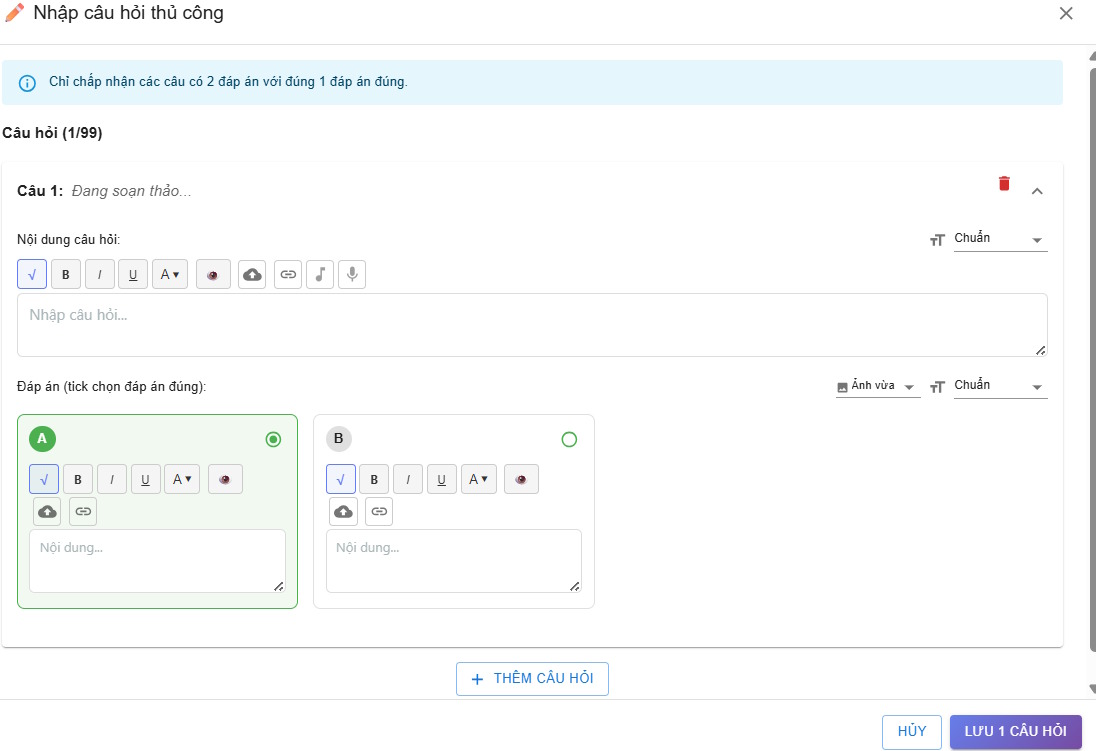 Nhập câu hỏi làm trò chơi nghiêng đầu