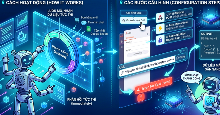Hướng dẫn cách sử dụng Webhook Trigger trong n8n chi tiết - QuanTriMang.com