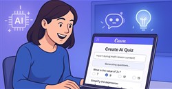 Hướng dẫn tạo website trắc nghiệm trên Canva AI