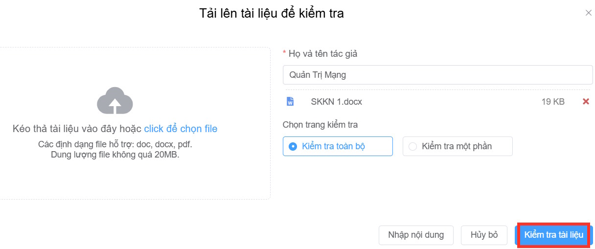 Kiểm tra tài liệu SKKN