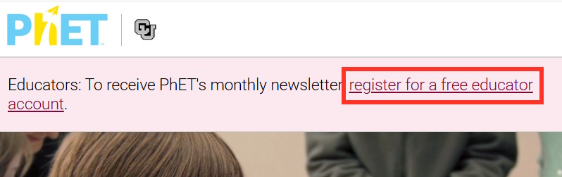 Tạo tài khoản PhET