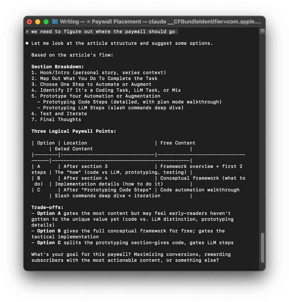 Claude giúp bạn quyết định khi nào và ở đâu nên đặt bản xem trước miễn phí trên các bài đăng trả phí