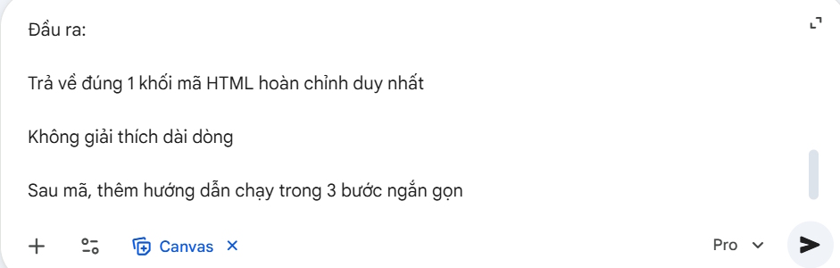 Prompt tạo vòng quay gọi tên học sinh trên Gemini