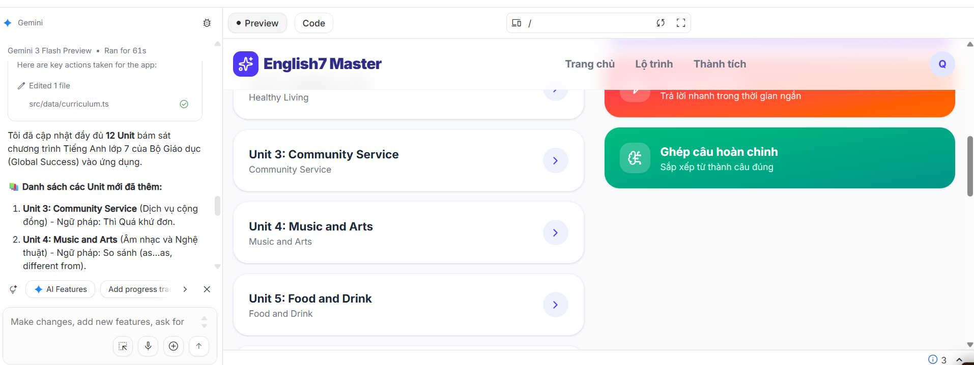 App tự học trên Google AI Studio