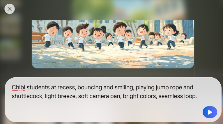 Prompt tạo video trên Meta AI