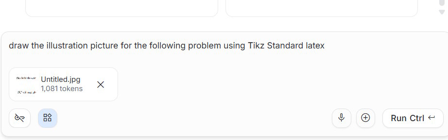 Tải yêu cầu vẽ hình học không gian Google AI Studio