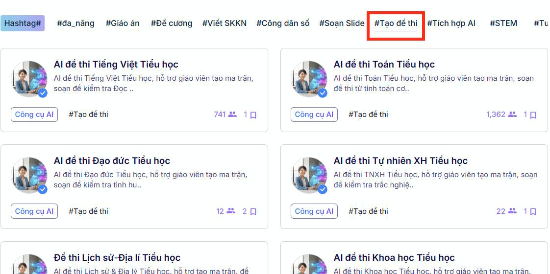 Tạo đề thi trên Iron AI