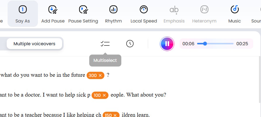 Hội thoại tạo trên DupDub