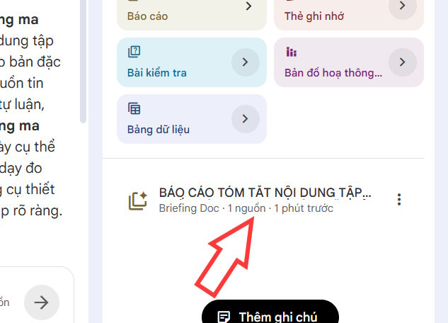 Báo cáo tập huấn tạo trên NotebookLM