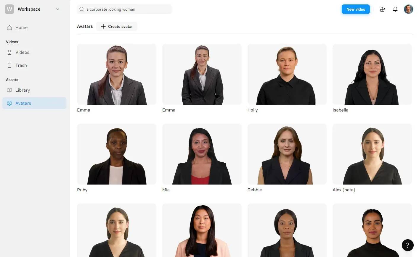 Avatar AI của Synthesia