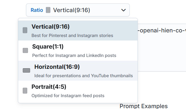 Kích thước infographic tạo trên Infography
