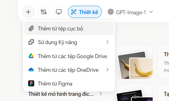 Thêm tệp từ cục bộ trên Manus