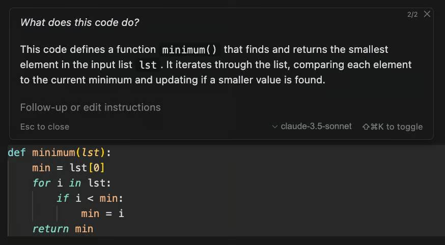 Kết quả câu hỏi nhanh với Cursor