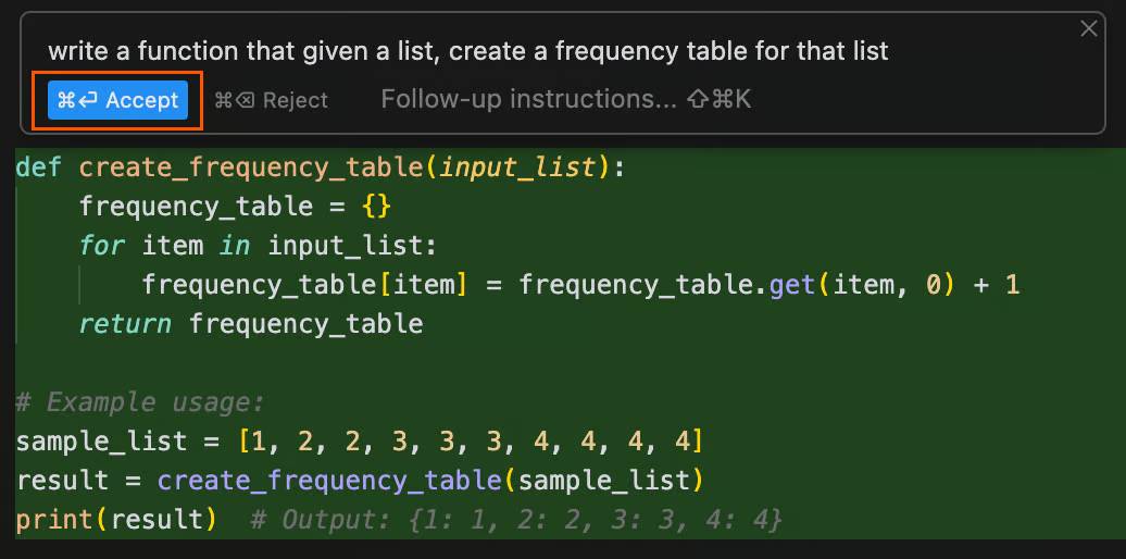 Chấp nhận các thay đổi code