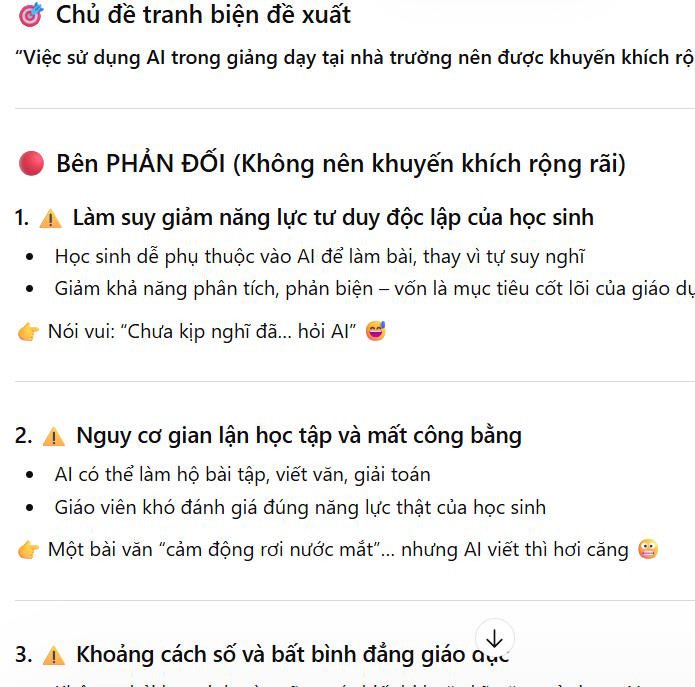 Kịch bản tranh luận NotebookLM