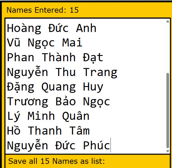Nhập danh sách học sinh trên Online Stopwatching