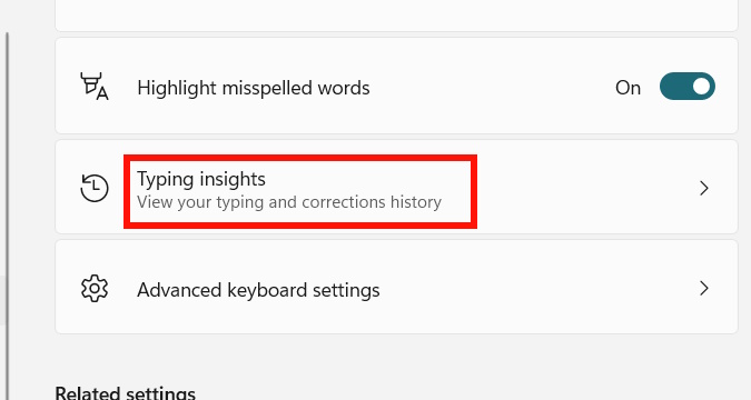 Bật tắt ẩn hiện thông tin gõ phím trên Windows