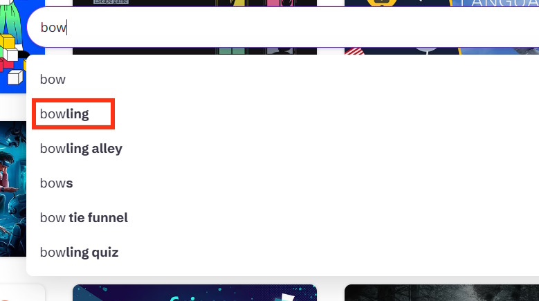 Tìm trò chơi trên Genially