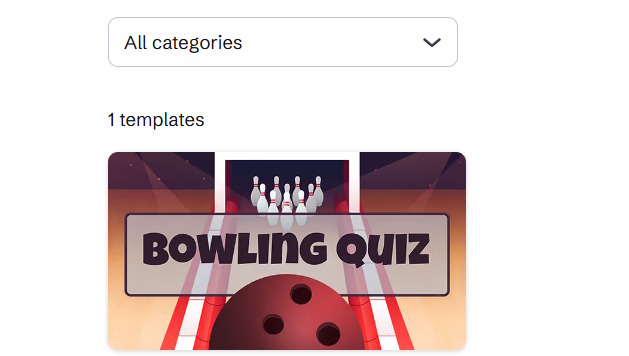 Trò chơi bowling trên Genially