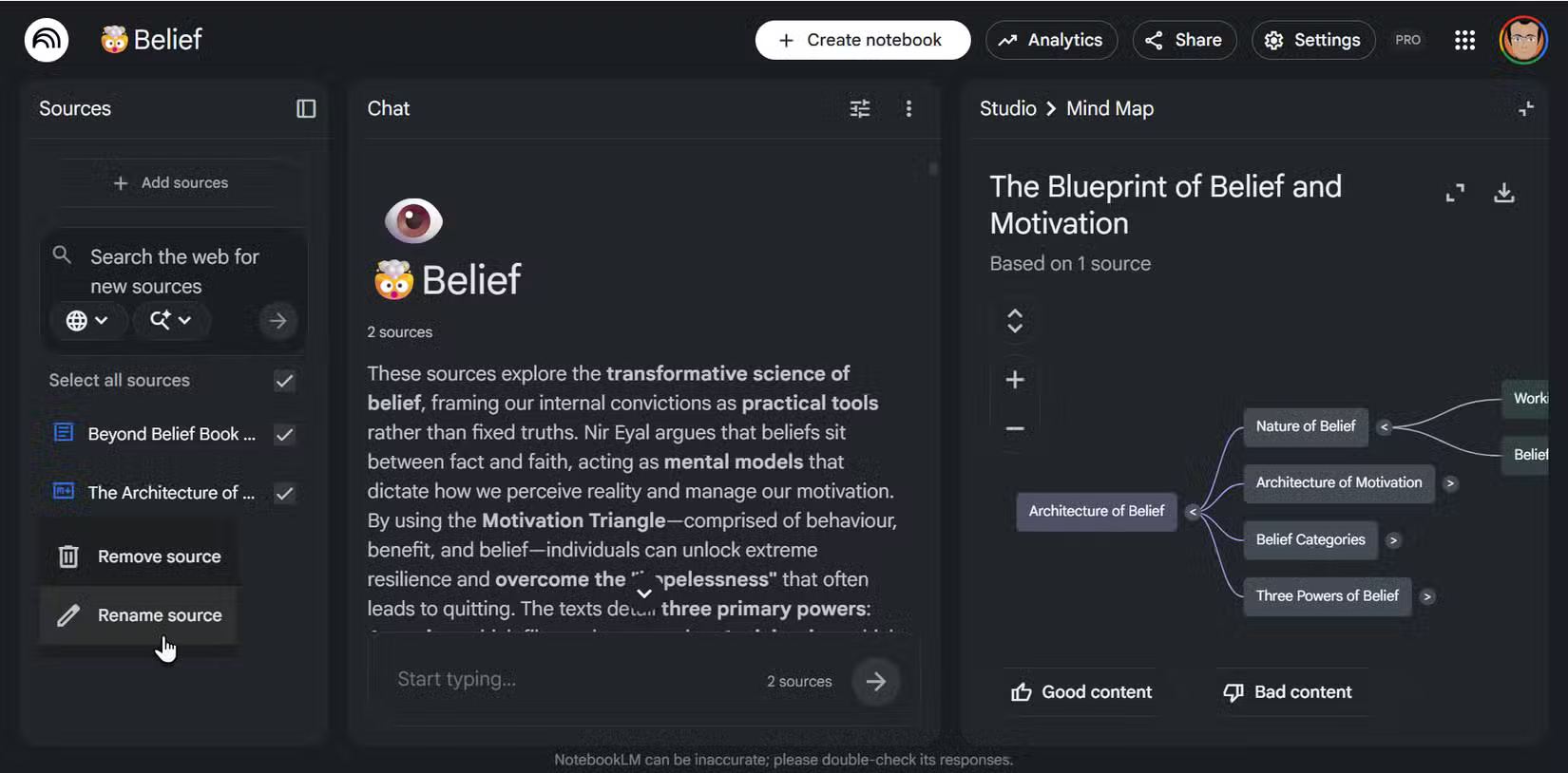 Đặt tên nguồn trong NotebookLM