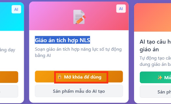 Giáo án tích hợp NLS bằng AI