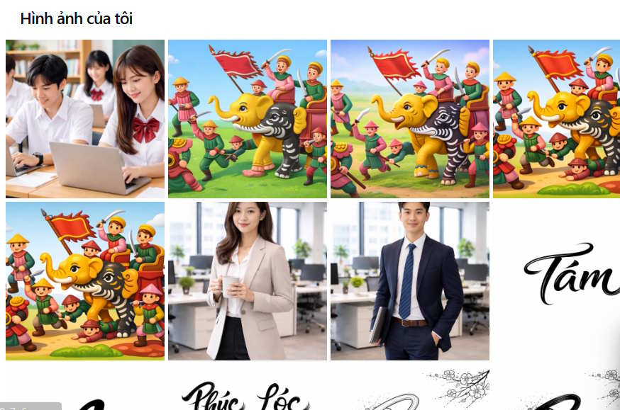 Thư viện ảnh trên ChatGPT