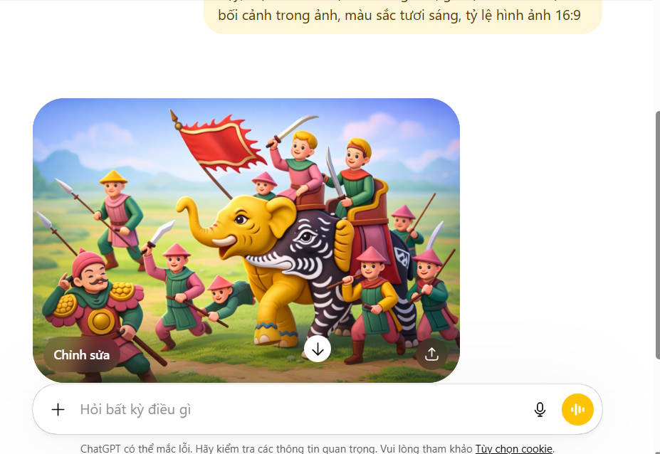 Chỉnh sửa ảnh trong Thư viện ChatGPT