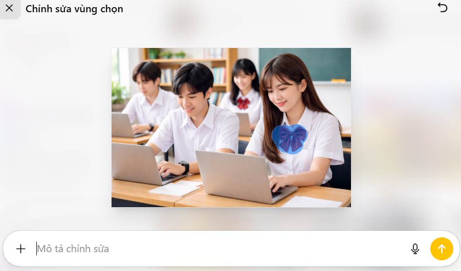 Khoanh vùng ảnh cần chỉnh sửa trên ChatGPT