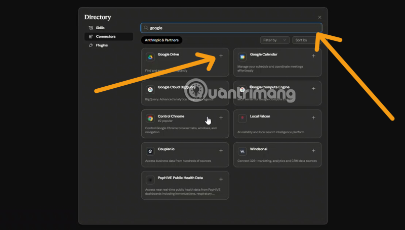 sử dụng Connectors Claude AI