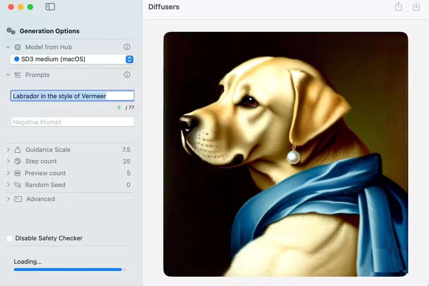 Ví dụ về Diffusers trên Mac