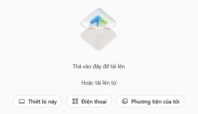 Tải ảnh lên Microsoft Designer