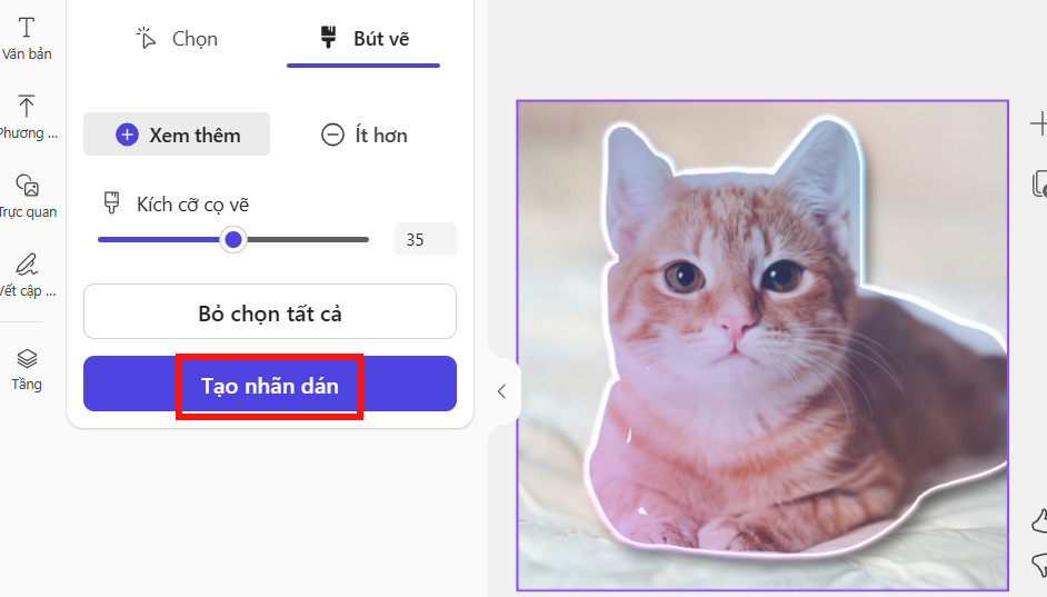 Chủ thể trong ảnh trên Microsoft Designer