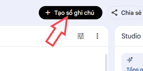 Tạo sổ ghi chú mới trên NotebookLM